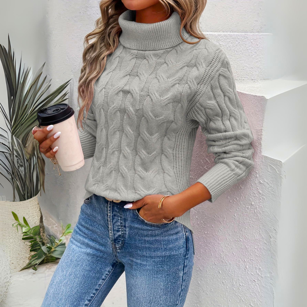 Isla™ | Cable Knit Turtleneck Sweater