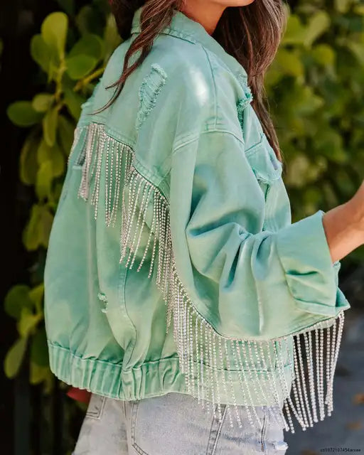 Rhinestone Denim Jacket