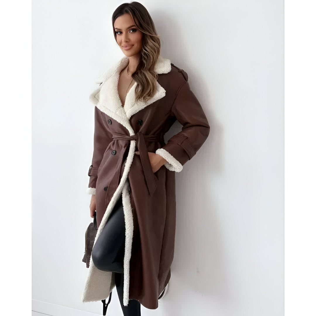 Amelia™ | Luxe Sherpa-Lined Trench Coat