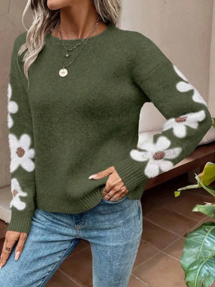 Daisy™ | Floral Detail Sweater