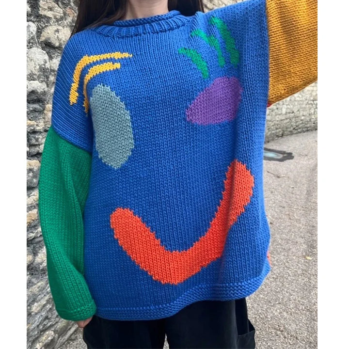 Aurora™ | Playful Abstract Knit Sweater