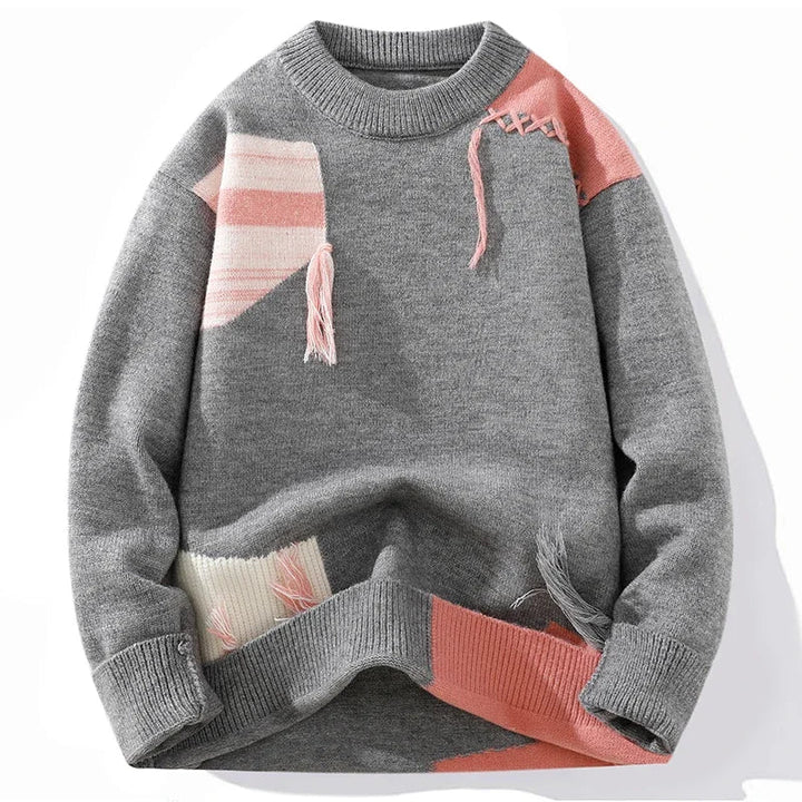 Bruce™ | Artistic Patchwork Knit Sweater